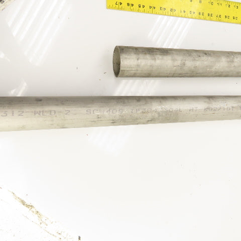 SA312 SCH 40S TP304 2" Stainless Steel Pipe 72" & 48" Lot Of 2