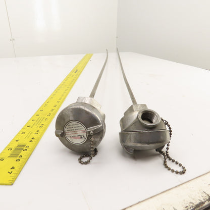 SW Controls Temperature Transmitter 59" Probe (Bent Rod) Lot Of 2
