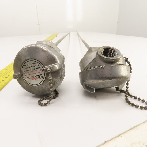 SW Controls Temperature Transmitter 59" Probe (Bent Rod) Lot Of 2