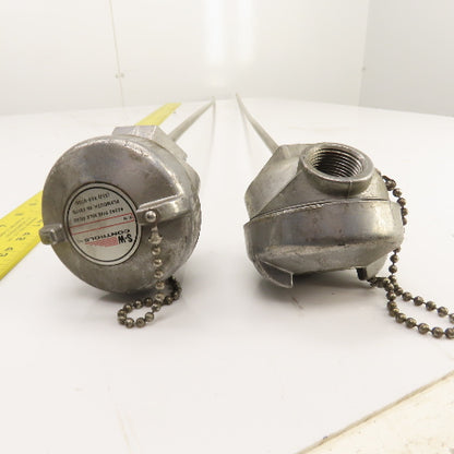 SW Controls Temperature Transmitter 59" Probe (Bent Rod) Lot Of 2