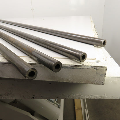 1" OD x 1/2" ID x 72" (6') Long x 1/4" Wall Round Steel Tube Lot Of 4