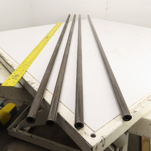 1" OD x 1/2" ID x 72" (6') Long x 1/4" Wall Round Steel Tube Lot Of 4