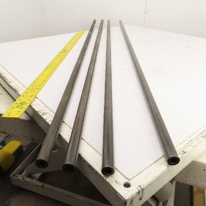 1" OD x 1/2" ID x 72" (6') Long x 1/4" Wall Round Steel Tube Lot Of 4
