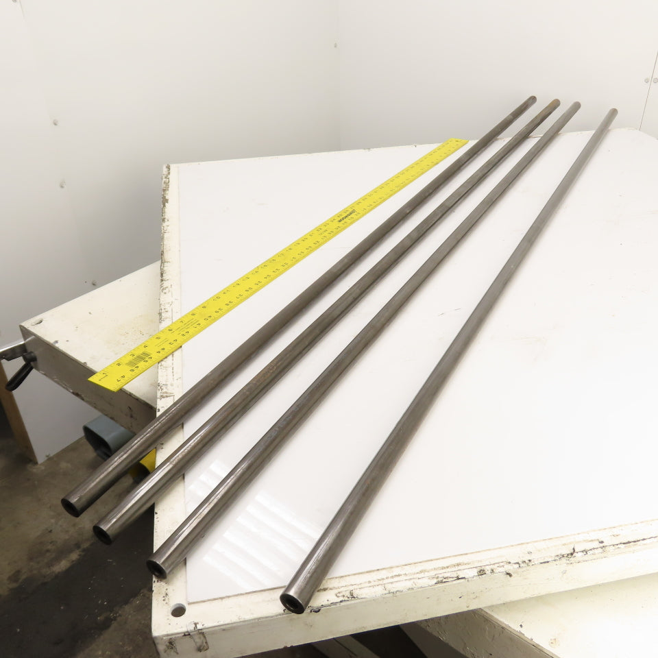 1" OD x 1/2" ID x 72" (6') Long x 1/4" Wall Round Steel Tube Lot Of 4