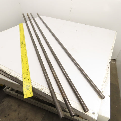 1" OD x 1/2" ID x 72" (6') Long x 1/4" Wall Round Steel Tube Lot Of 4