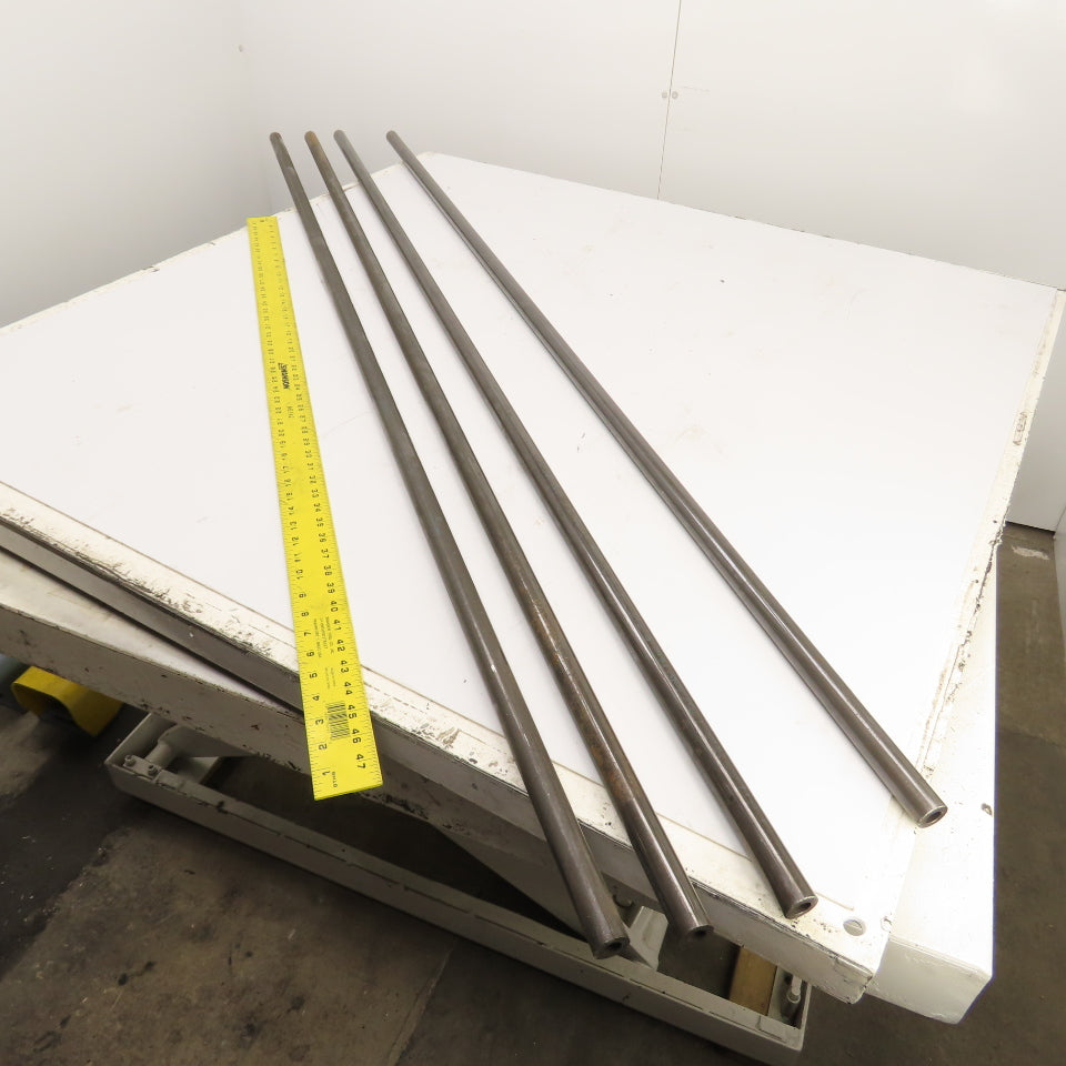 1" OD x 1/2" ID x 72" (6') Long x 1/4" Wall Round Steel Tube Lot Of 4