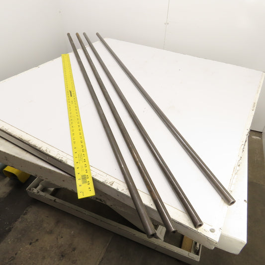 1" OD x 1/2" ID x 72" (6') Long x 1/4" Wall Round Steel Tube Lot Of 4