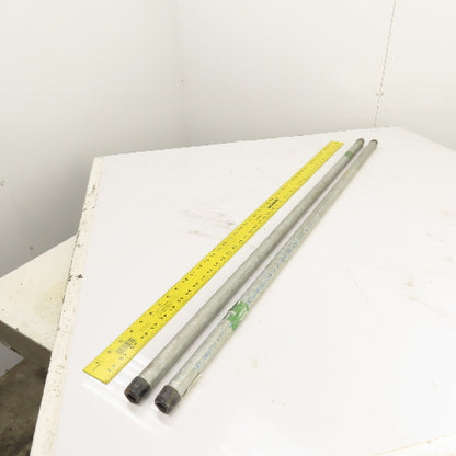 Southland 3/4 x 48" (4')) Galvanized SCH 40 Threaded Pipe Nipple Lot of 2