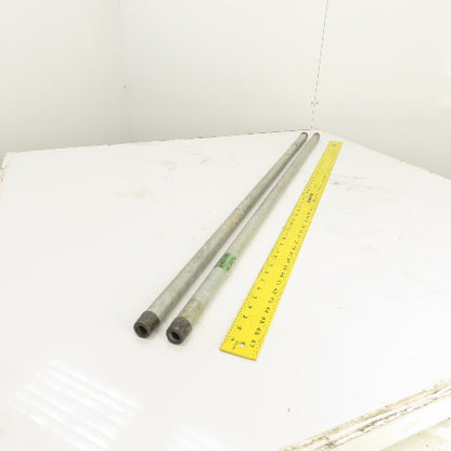 Southland 3/4 x 48" (4')) Galvanized SCH 40 Threaded Pipe Nipple Lot of 2