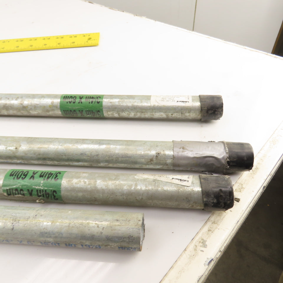 Southland 3/4 x 60" (5') Galvanized SCH 40 Threaded Pipe Nipple Lot of 4