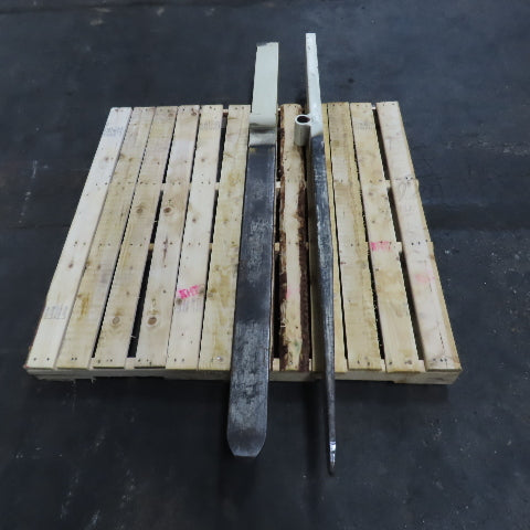 Yale 162G 42" Forks For Stand On Order Picker Forklift 69-1/2" OAL Set Of 2