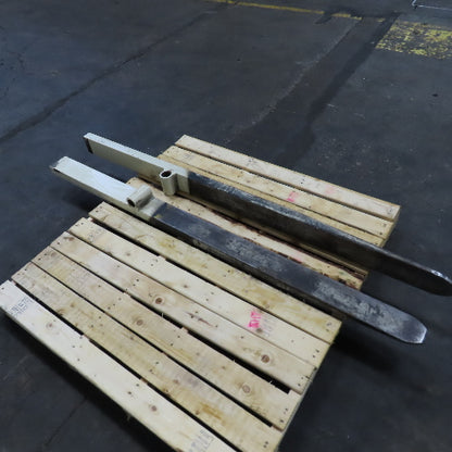 Yale 162G 42" Forks For Stand On Order Picker Forklift 69-1/2" OAL Set Of 2