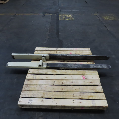 Yale 162G 42" Forks For Stand On Order Picker Forklift 69-1/2" OAL Set Of 2