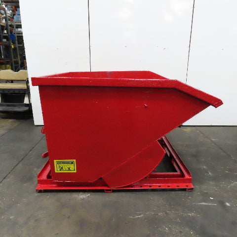 1-1/2 Cubic Yard Heavy Duty Self Dumping Trash Scrap Hopper (New Paint)