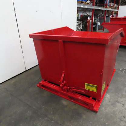 1-1/2 Cubic Yard Heavy Duty Self Dumping Trash Scrap Hopper (New Paint)