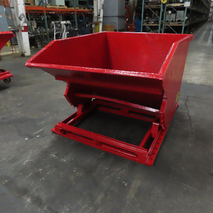 1-1/2 Cubic Yard Heavy Duty Self Dumping Trash Scrap Hopper (New Paint)