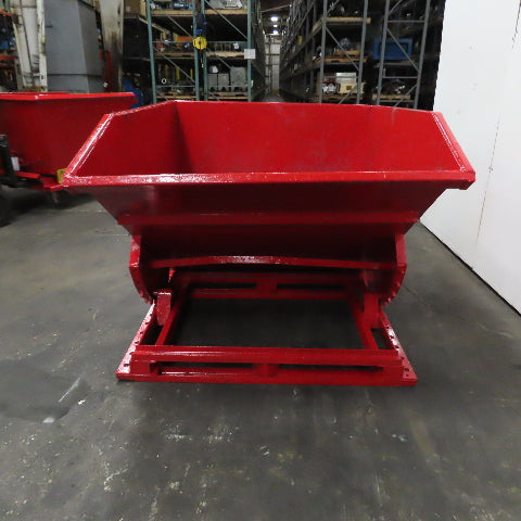 1-1/2 Cubic Yard Heavy Duty Self Dumping Trash Scrap Hopper (New Paint)