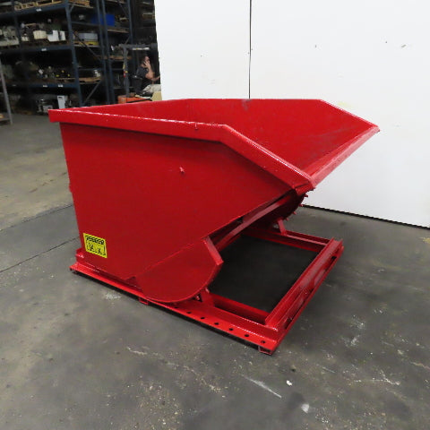 1-1/2 Cubic Yard Heavy Duty Self Dumping Trash Scrap Hopper (New Paint)
