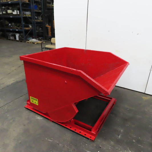 1-1/2 Cubic Yard Heavy Duty Self Dumping Trash Scrap Hopper (New Paint)