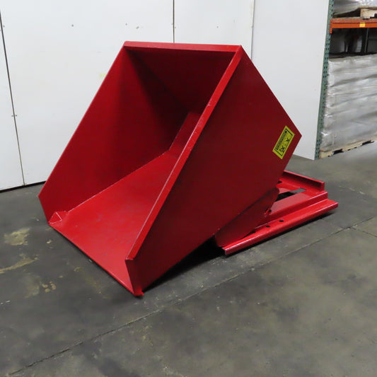 1-1/2 Cubic Yard Medium Duty Self Dumping Trash Scrap Hopper (New Paint)