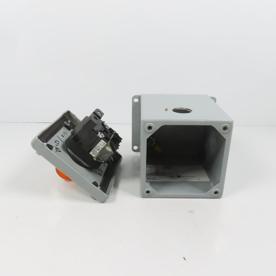 Hoffman E1PBX Nema 12, 13 Pushbutton Enclosure W/ Allen Bradley 800TC-PB16A