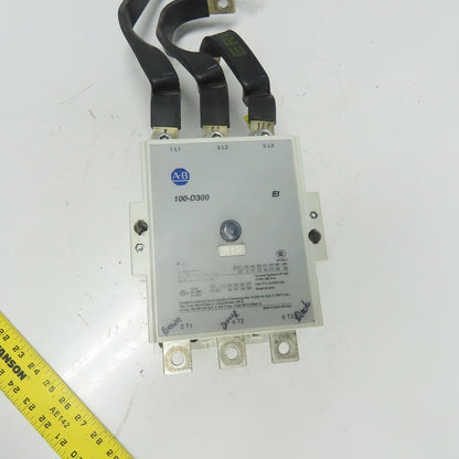 Allen Bradley 100-D300 EI 3-Pole Contactor 600VAC 340A 300HP 3Ph 110-130V Coil