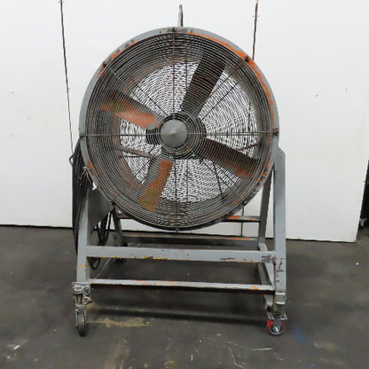 Aerovent LS429 42" Industrial Air Mover Blower Drum Fan 460V 5HP 84' Cord Tested