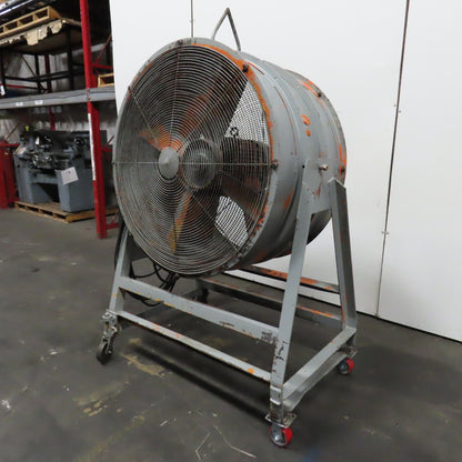 Aerovent LS429 42" Industrial Air Mover Blower Drum Fan 460V 5HP 84' Cord Tested