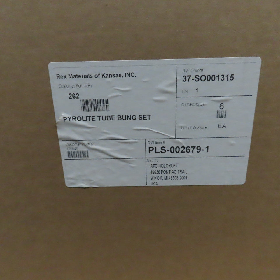 Rex Materials PLS-002679-1 Vacuum Formed Bung For 6-5/8" OD Tube Lot Of 5