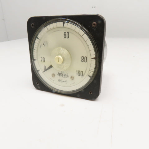 Crompton 077-08 0-100 AC Amp Panel Meter