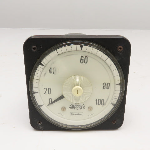 Crompton 077-08 0-100 AC Amp Panel Meter