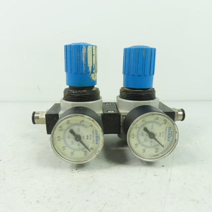 Festo LRB-D-7-MINI 2 Pneumatic Pressure Regulator 16Bar 0-60PSI Guage