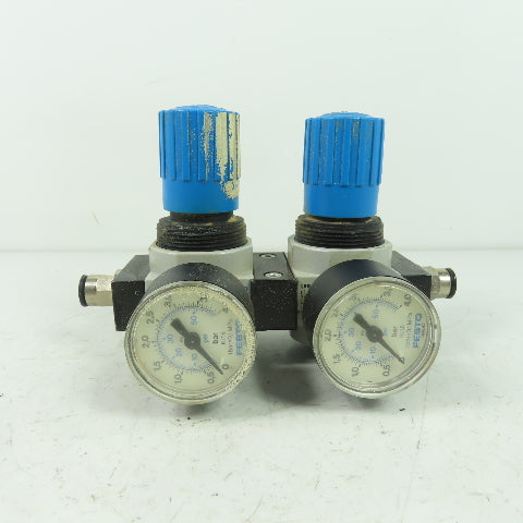 Festo LRB-D-7-MINI 2 Pneumatic Pressure Regulator 16Bar 0-60PSI Guage