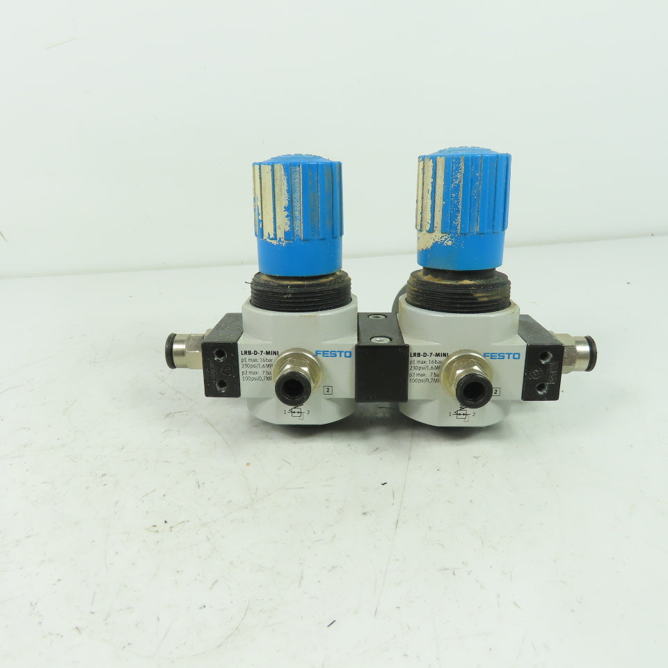 Festo LRB-D-7-MINI 2 Pneumatic Pressure Regulator 16Bar 0-60PSI Guage