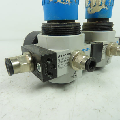 Festo LRB-D-7-MINI 2 Pneumatic Pressure Regulator 16Bar 0-60PSI Guage