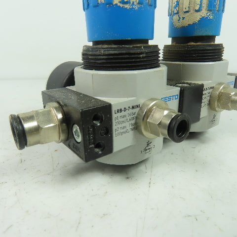 Festo LRB-D-7-MINI 2 Pneumatic Pressure Regulator 16Bar 0-60PSI Guage