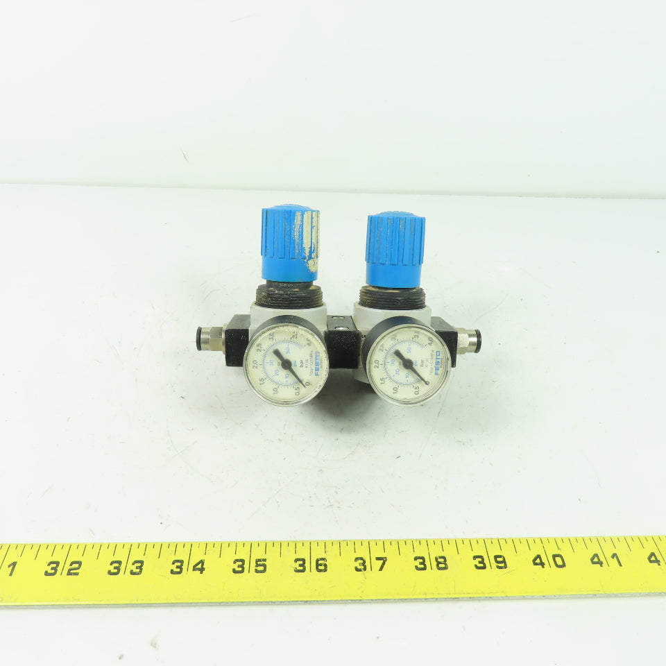 Festo LRB-D-7-MINI 2 Pneumatic Pressure Regulator 16Bar 0-60PSI Guage