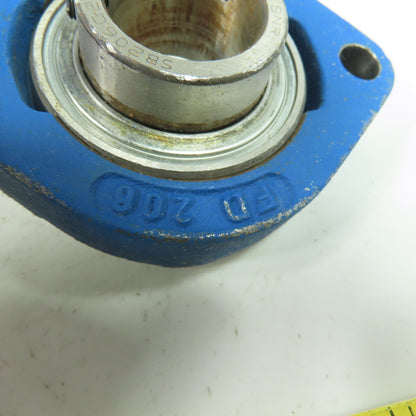 SNR FD 206 2-Bolt Flange-Mount Ball Bearing 1-3/16" Bore Lot Of 2