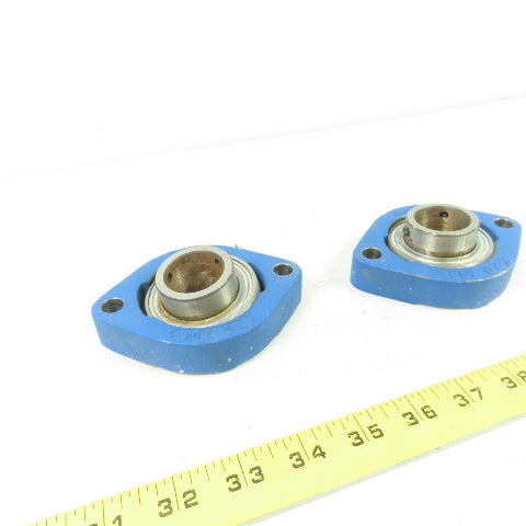 SNR FD 206 2-Bolt Flange-Mount Ball Bearing 1-3/16" Bore Lot Of 2