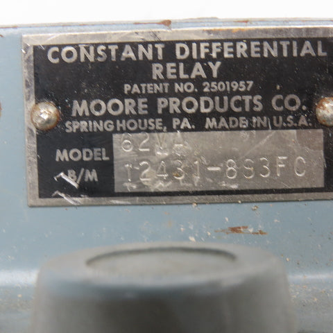 Moore Products 62VA 1/4" NPT Constant Differential Pneumatic Relay