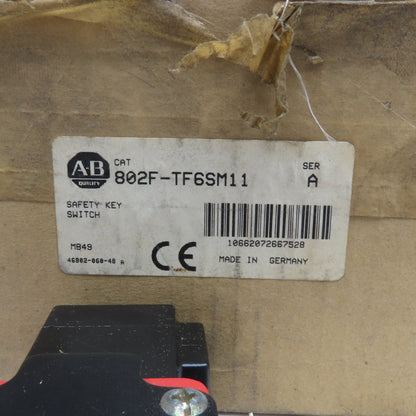 Allen Bradley 802F-TF6SM11 230/250V Keyed Safety Interlock Switch