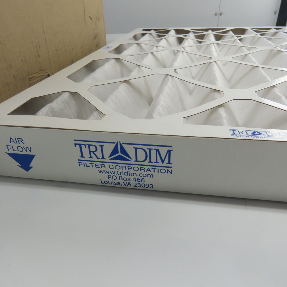 Tri Dim 825P Tri-Pleat 16" x 25" x 2" Air Filter Lot Of 12