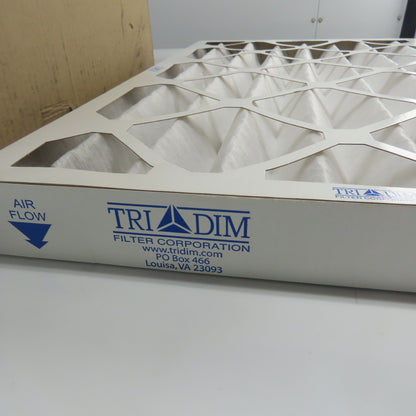 Tri Dim 825P Tri-Pleat 16" x 25" x 2" Air Filter Lot Of 12