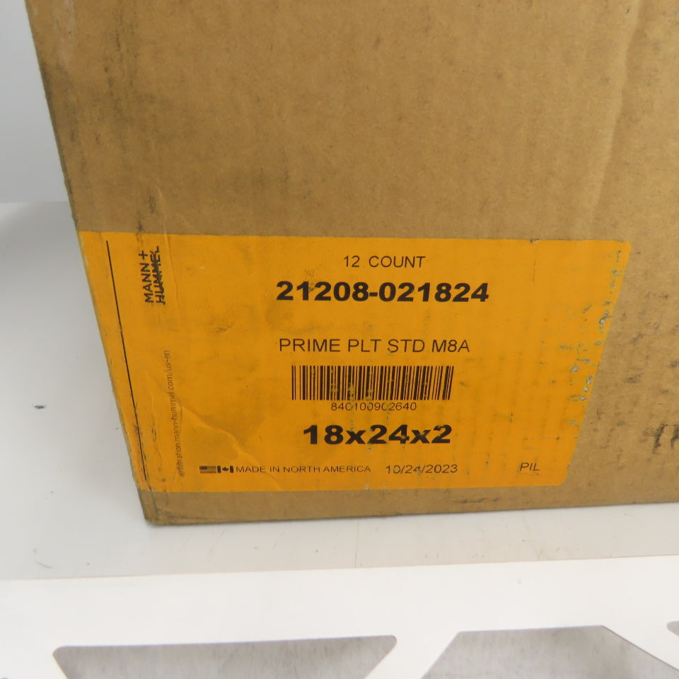 Pamlico Air 21208-021824 Prime8 18" x 24" x 2" Air Filter Merv8a Lot Of 12