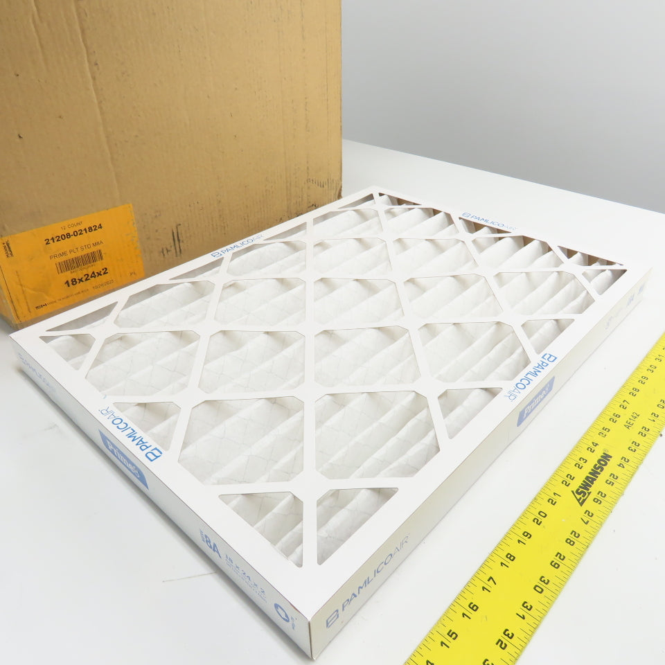 Pamlico Air 21208-021824 Prime8 18" x 24" x 2" Air Filter Merv8a Lot Of 12