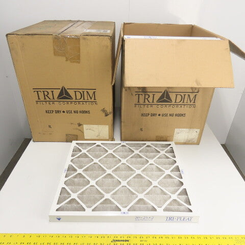 Tri Dim 825P Tri-Pleat 16" x 25" x 2" Air Filter Lot Of 16