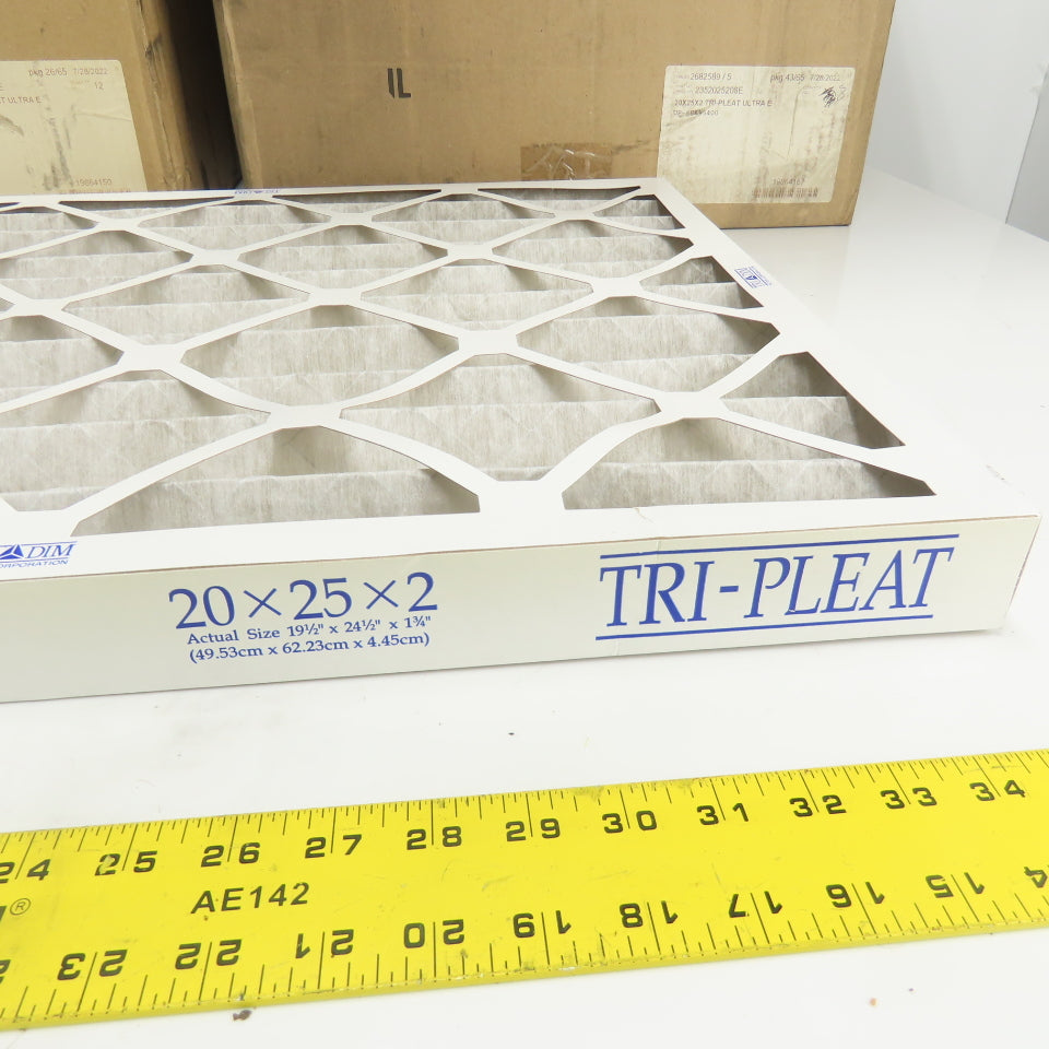 Tri Dim 825P Tri-Pleat 16" x 25" x 2" Air Filter Lot Of 16