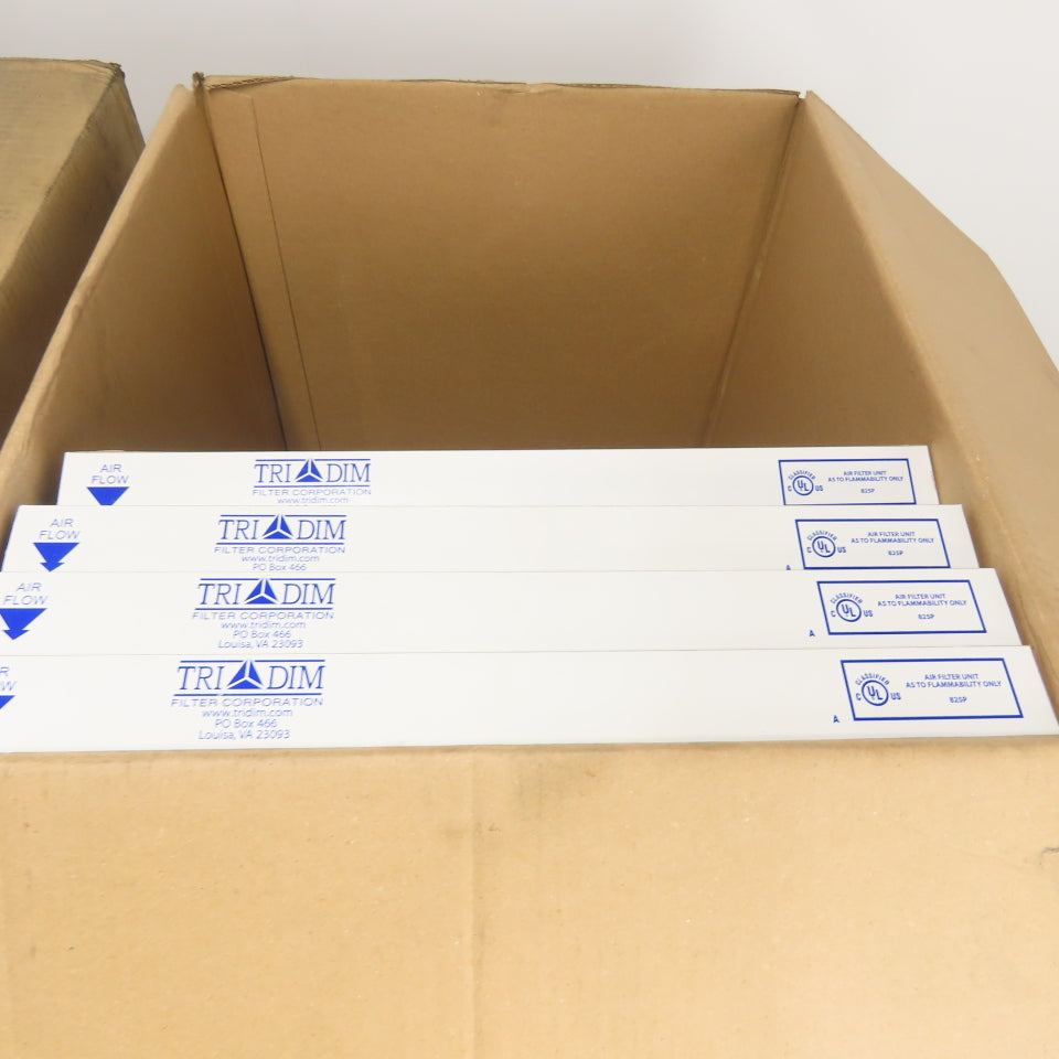 Tri Dim 825P Tri-Pleat 16" x 25" x 2" Air Filter Lot Of 16