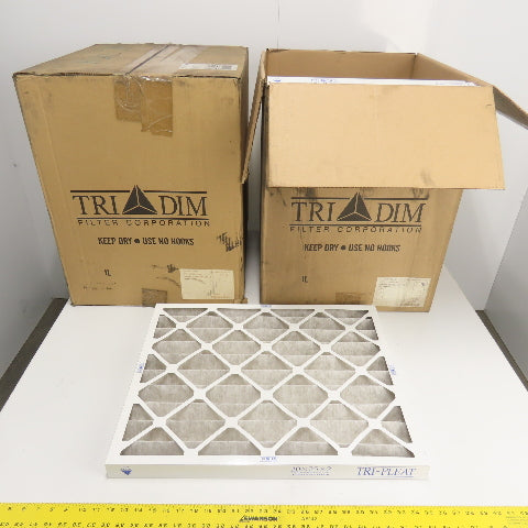 Tri Dim 825P Tri-Pleat 16" x 25" x 2" Air Filter Lot Of 16
