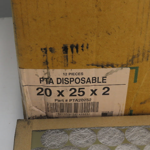 Glassfloss G-3 20" x 25" x 2" Air Filter Lot Of 12